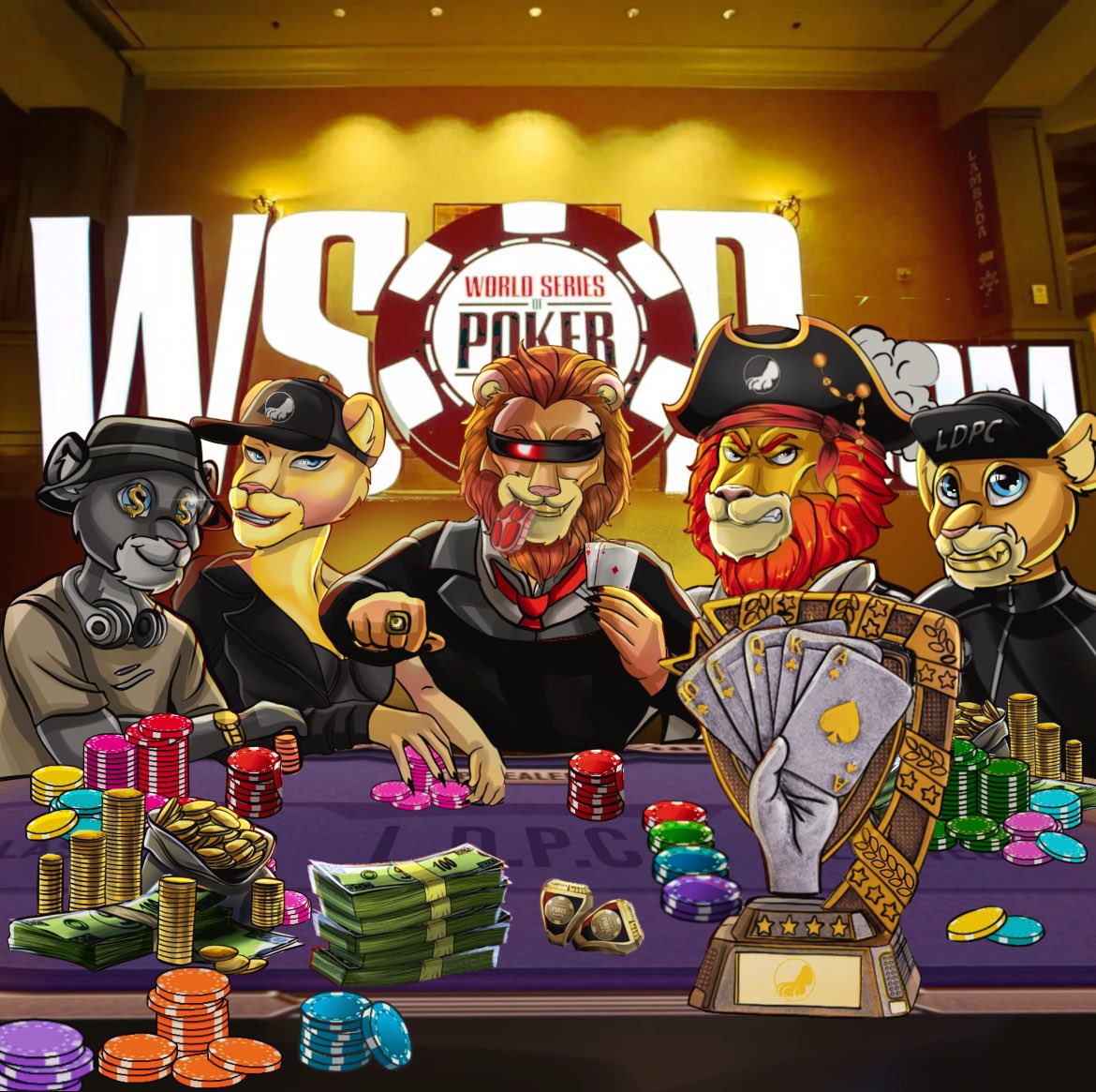 Two Live Draws Tonight 🔥

Winners get entry into the WSOP in Las Vegas 🛩️ 

Check Your NFTs 🎟️ 

Huge Congratulations to #727 &amp; #1162 🦁 

Let’s gooooo!!!!