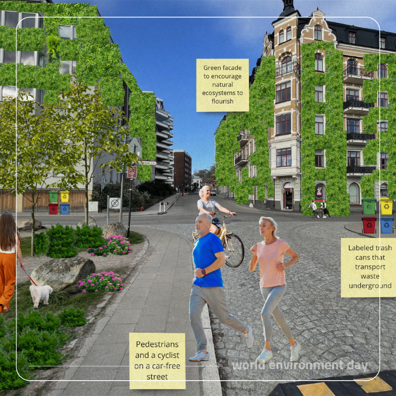 EITUrbanMob's tweet photo. This #WorldEnvironmentDay, let's reconsider the way we move! But where do we start? 👀
Look no further than the inspiring works of the youth from Nordic and Baltic countries, who have taken part in the #TransformYourStreet initiative, inspired by the work of @jan_kamensky 💡👇🏽 https://t.co/rH7dG6CO30