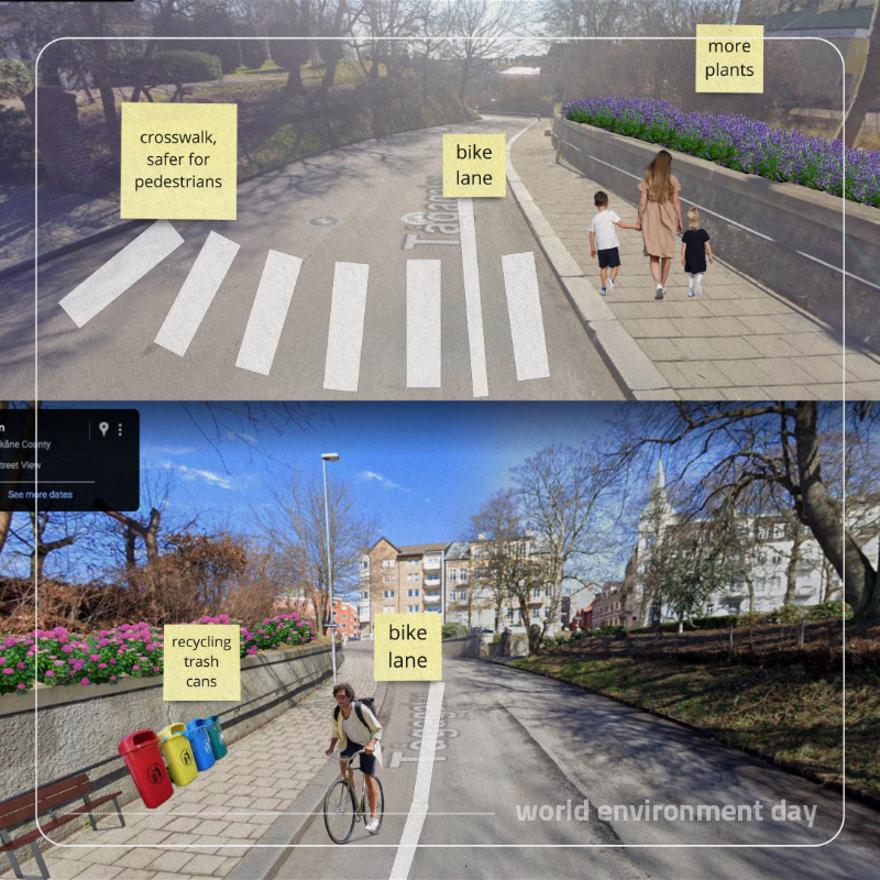 EITUrbanMob's tweet photo. This #WorldEnvironmentDay, let's reconsider the way we move! But where do we start? 👀
Look no further than the inspiring works of the youth from Nordic and Baltic countries, who have taken part in the #TransformYourStreet initiative, inspired by the work of @jan_kamensky 💡👇🏽 https://t.co/rH7dG6CO30