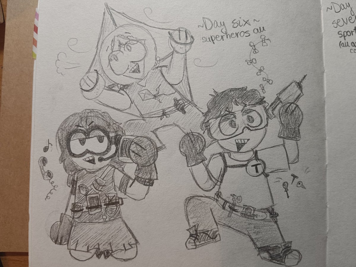 Kilena__'s tweet photo. Day 5! goth Stan, Punk Wendy, Scene Kyle
Day 6! superheros AU
Day 7! sports: I think they all take sports very seriously, competition runs in their blood
+Pixel lovers on my pin board+
That's it! Thanks for attention, love ya
#StendyleWeek2023 #stendyle https://t.co/MyLRMlnfk1