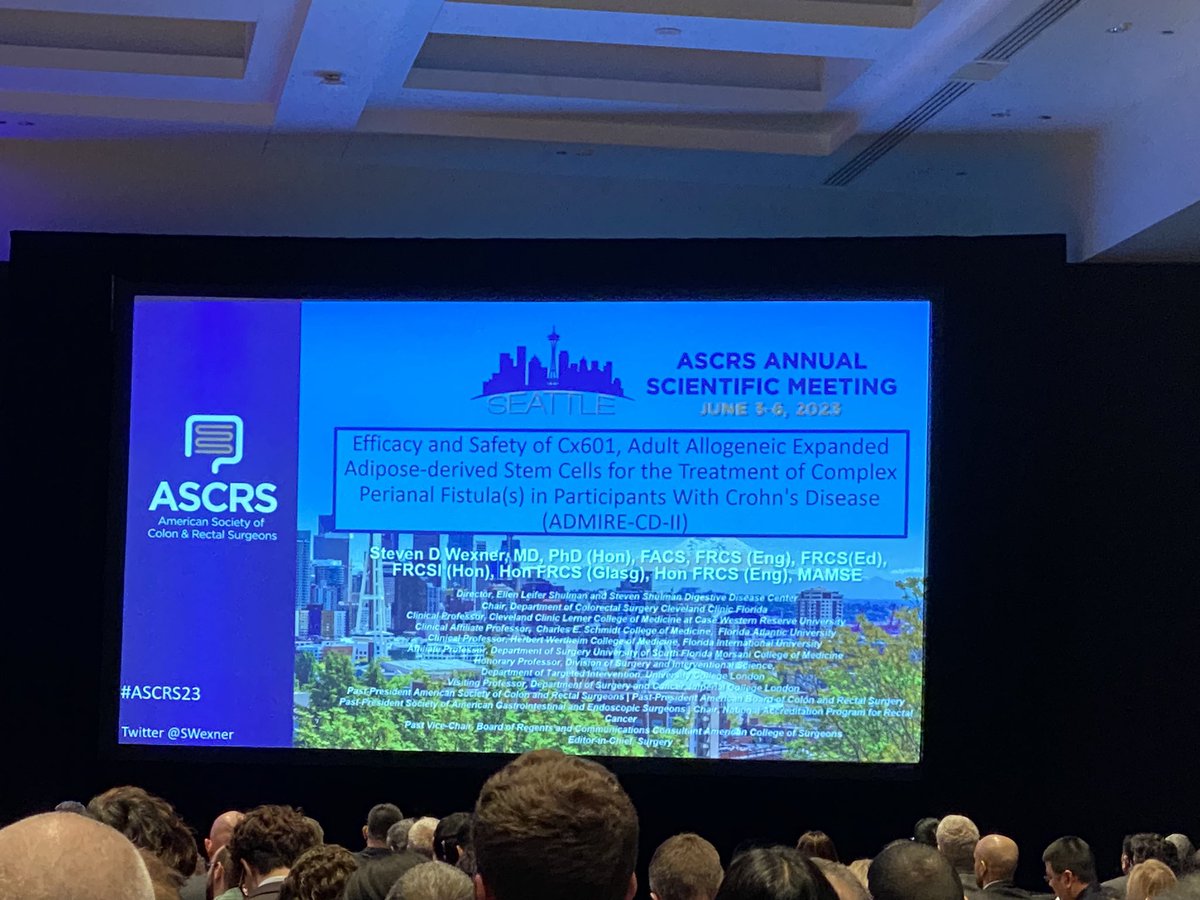 “The next big thing” = perfect title for clinical trials session at #ASCRS23. Feeling excited and inspired in joining field of CRS. Excellent talks on ANCHOR study, immunotherapy in dMMR rectal ca, MRD detection/ctDNA assay, NEO trial, & ADMIRE-CDII study.