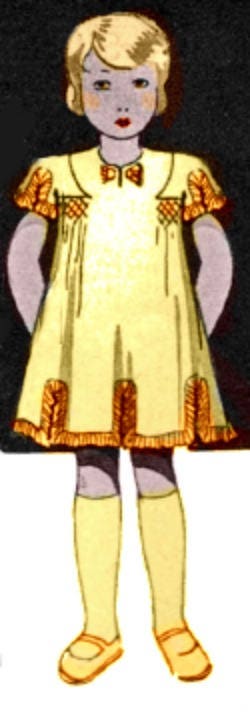 Plus Size (or any size) Vintage 1934 Girl's Dress Sewing Pattern - PDF - Pattern No 1575 Iva 1930s 30s tuppu.net/38ba123e #Etsy #EmbonpointVintage #plussizevintage #CustomSize