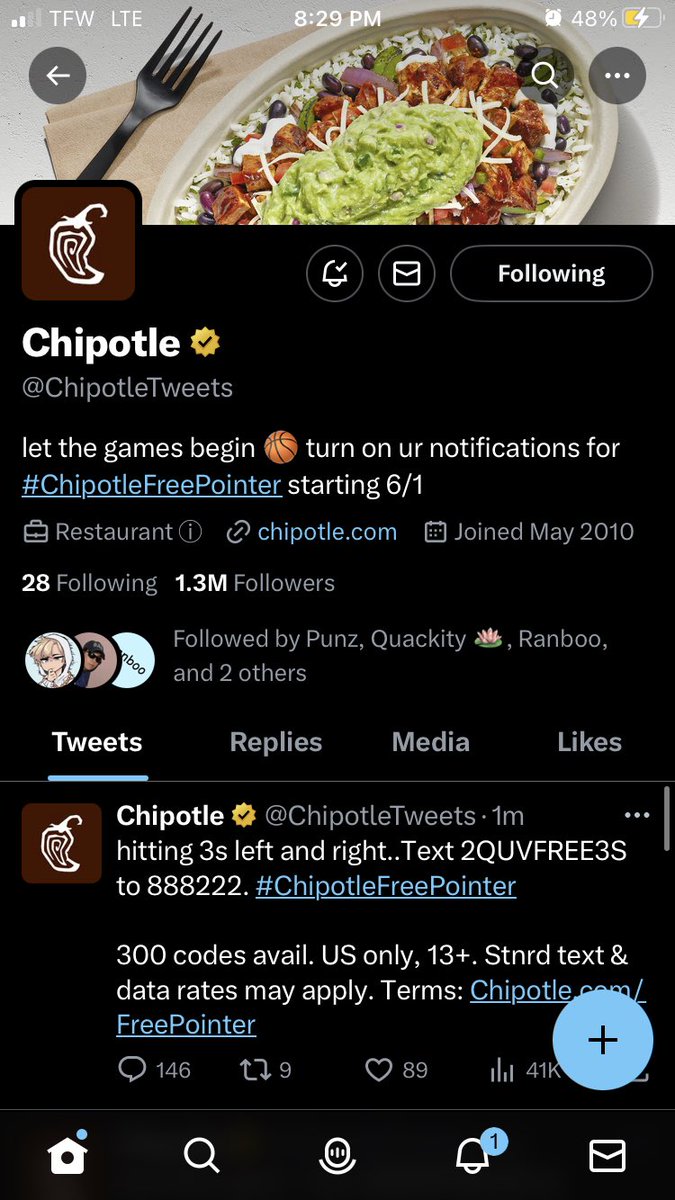 #ChipotleFreePointer You’re telling me i’ve been trying this hard and i can only play ONCE a game…. i’m done