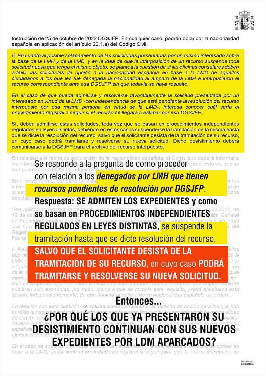 NietoLey20_2022's tweet photo. Muy Sr. mío @AntonioABarthe pedimos humildemente que se acaten las indicaciones dadas por la DGSJFP con relación a los que opten a la LMD y hayan desistido de sus recursos de apelación por LMH. Por favor, obre de buena fé. @ConsEspLaHabana @DavidCasarejos @CeDEU2 @PiliCancela https://t.co/GKjRW0nC2m