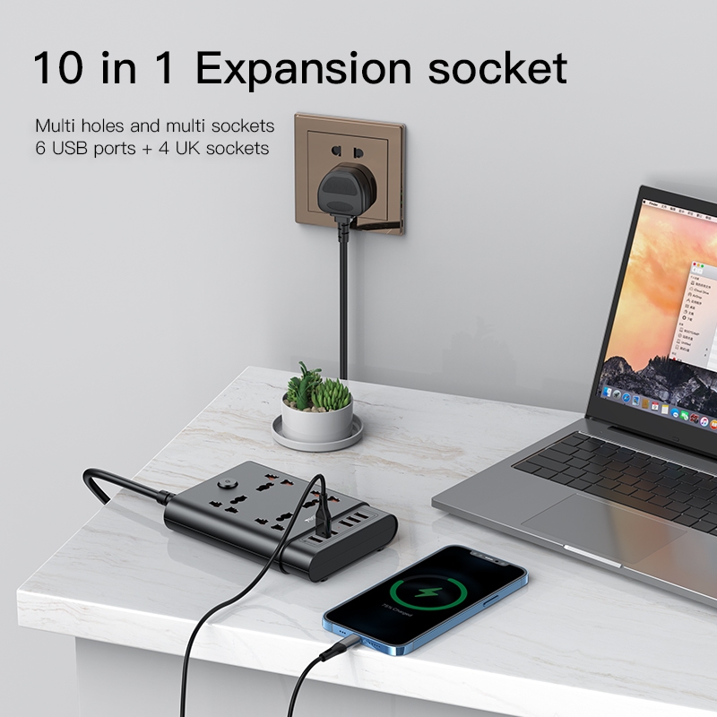 SunskyOnline's tweet image. Yesido MC-08 4 Ports + 6 USB Ports 2650W High Power Socket
✅Support 2650 high power consumption
✅Equipped with 6 USB ports and 4 sockets
Shop Item #: EDA004742301B
Shop Now👉mtw.so/5LWwkt
#Charger #PowerSocket #MultiSocket