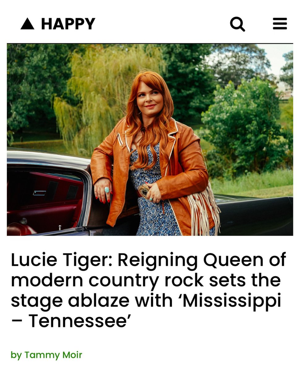 LucieTigerMusic's tweet image. Thank you so much @HappyMagTV "Reigning Queen of modern country rock" has a nice ring to it! What an incredible article and review! 
#newmusic #countrymusic #southernrock