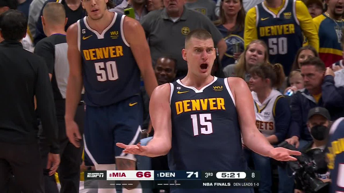 Jokic getting animated in Game 2 😳