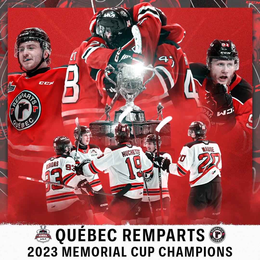 Quebec Remparts celebrate Memorial Cup win at National Assembly