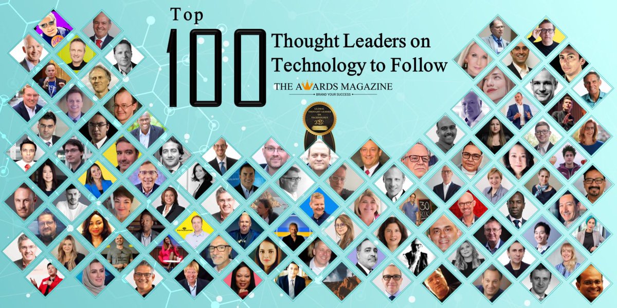 Thank you @MagazineAwards for this honor “Top 100 Global Thought Leaders on Technology to Follow” at theawardsmagazine.com/global-thought…