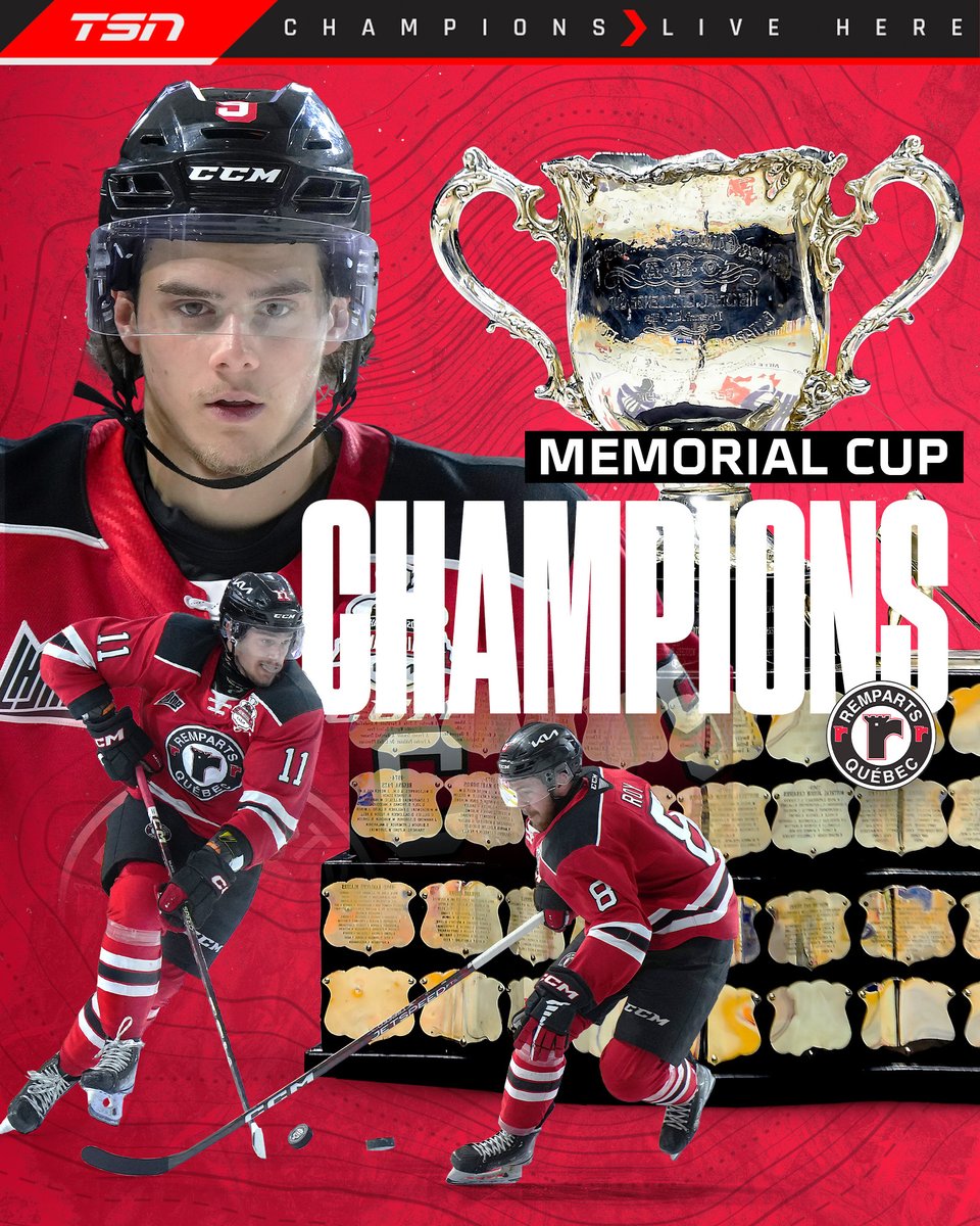 THE QUEBEC REMPARTS ARE 2023 MEMORIAL CUP CHAMPIONS!

#MemorialCup