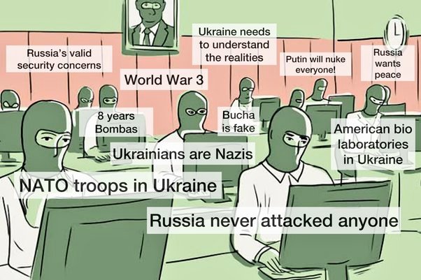 There you go your 'little green man' in action. Brainwashed. Indoctrinated. KGBeed. #warinukraine #cyberwar