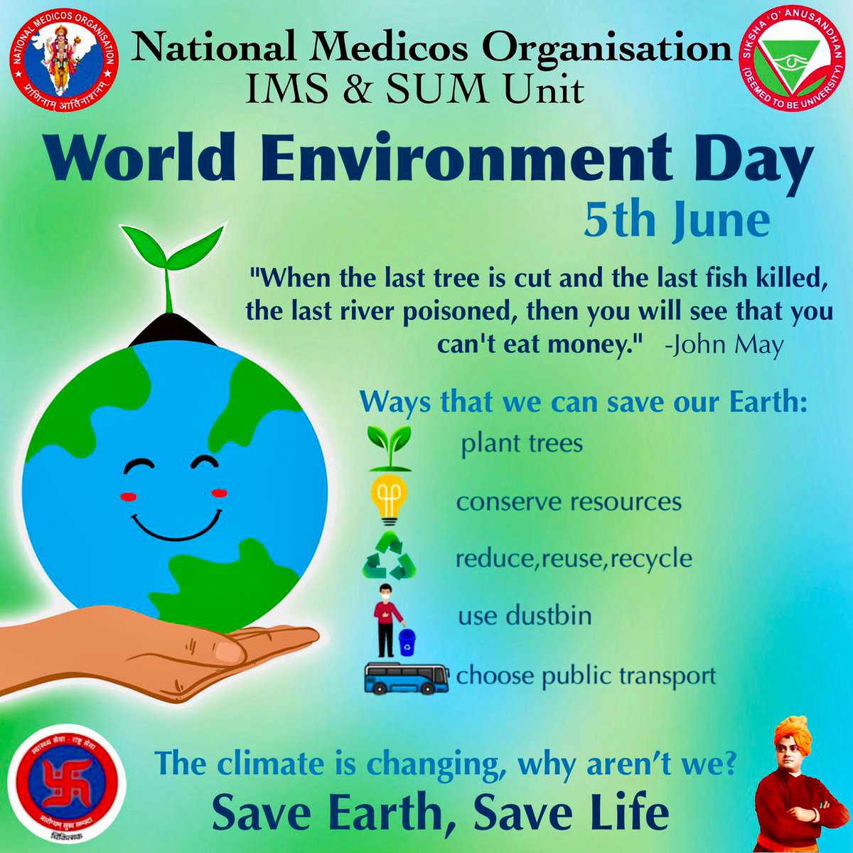 World Environment Day, 2023
World Environment Day is celebrated annually on 5th June and aims at encouraging awareness and promoting actions better for the environment.This year our motto is to focus on the solution for the plastic pollution under the campaign 'BEAT THE PLASTIC'.