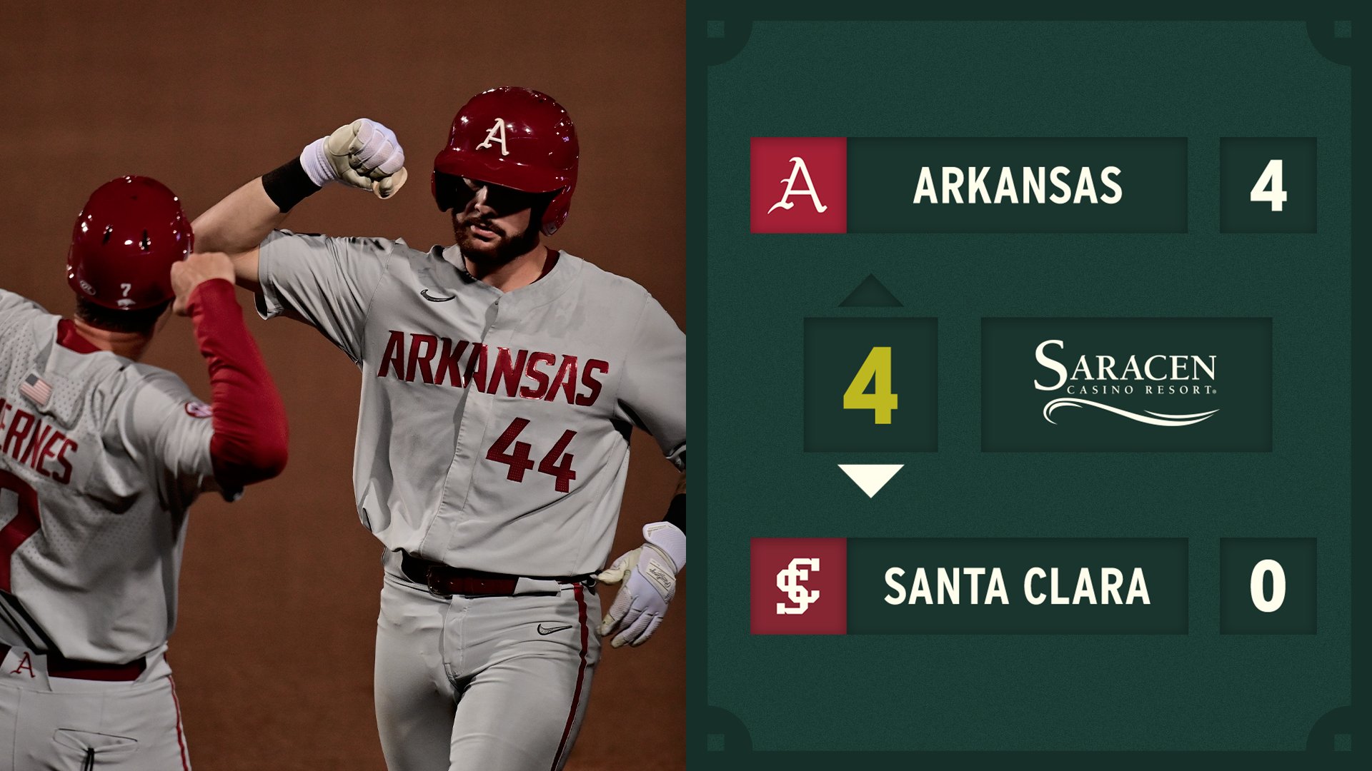 Arkansas Baseball on X: Four-run lead in the 4th!   / X