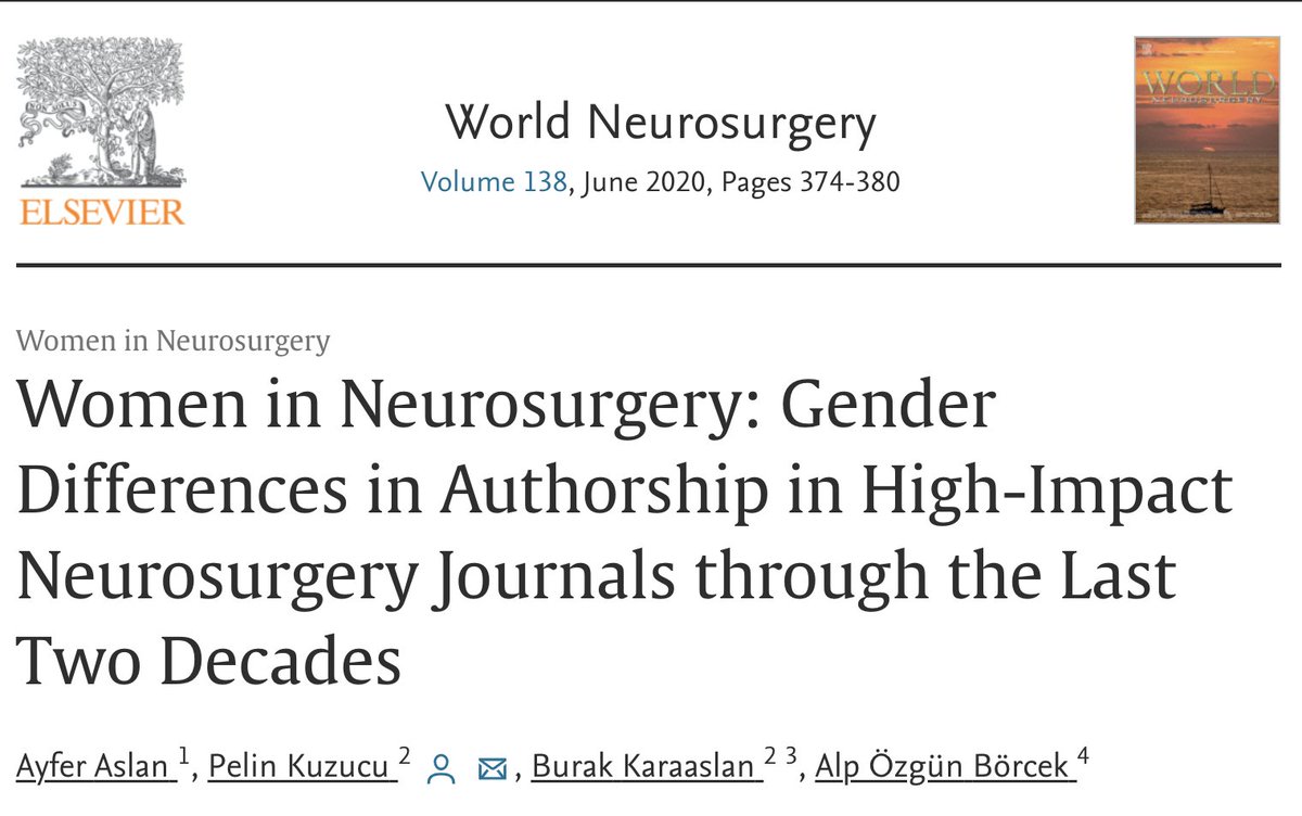 WINSxResearchMonday

The % of women in 1st authorships is rising in the neurosurgical literature and a higher % of female 1st authorships was demonstrated in female senior author articles. #WomenHelpingWomen #WomeninNeurosurgery #WINS

Full article at:
doi.org/10.1016/j.wneu…