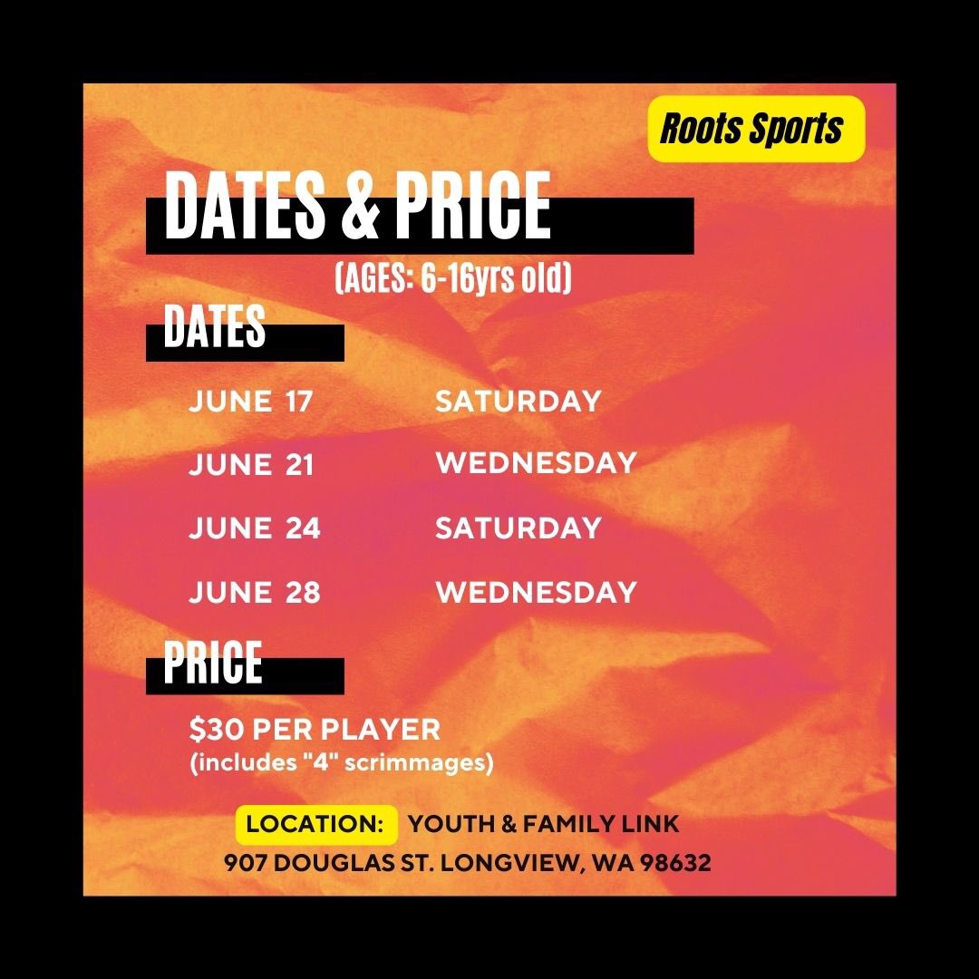 Clink the link below to sign up for our first round of Summer Scrimmages!!! 

**Scrimmage times are based on age group.  Click the registration link to view schedule.

rootsacademy.teamsportsadmin.com/events/details…