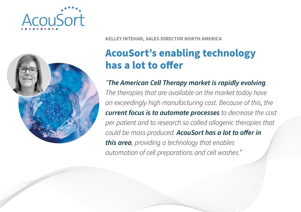 Read the full interview: acousort.com/interview-with…. 
#celltherapy #samplepreparation #sampleprocessing #diagnostics #flowcytometry #innovation #automation