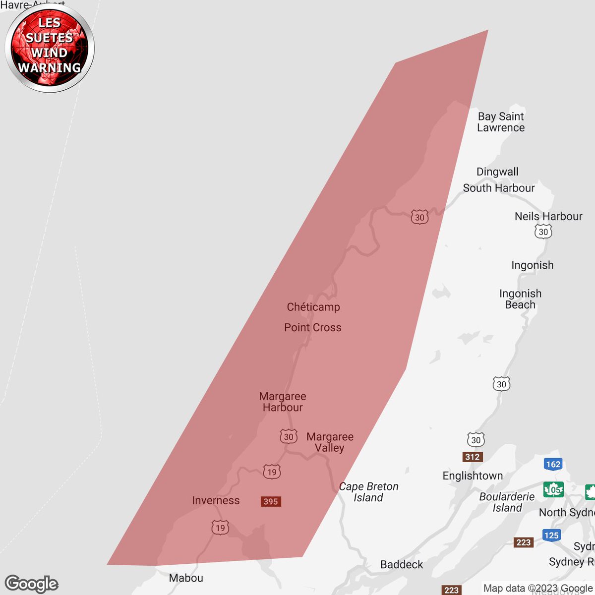 IWeatherNS's tweet photo. #nsstorm 4:02a LES SUETES WIND WARNING ISSUED by Environment Canada

Inverness County - Mabou And North

https://t.co/i2tKHA2qld https://t.co/3BzJIe1Zi0
