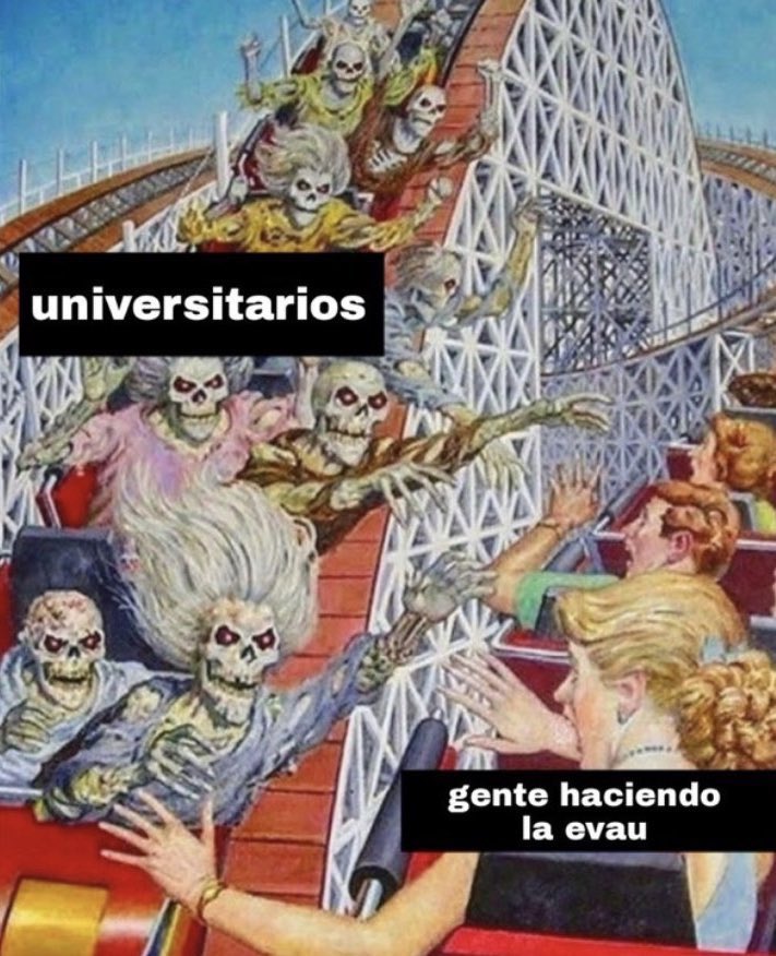 ánimo a todos los que hacéis la evau esta semana y recordad que va a ser el último examen que aprobéis en mucho tiempo