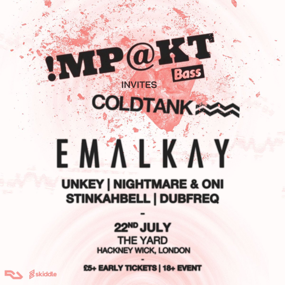 22nd July, London with <a href="/emalkay/">Emalkay</a> <a href="/Unkey_uk/">Unkey</a> <a href="/NightmareNmO/">Nightmare-NmO-Monsters</a> &amp; @STINKAHBELL 🔥

Tickets: ra.co/events/1712419

#Dubstep