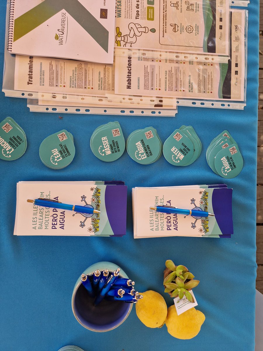 watsavereuse's tweet photo. 💧The #WATSAVEREUSE stand was part of the Environment Exhibition - #ECOUC that took place in Ibiza last June 3rd!
🗣️Our colleagues and partners of the project were able to make it known and highlight that every little action counts to reduce water #WSR2 https://t.co/ppNwdOVPFf