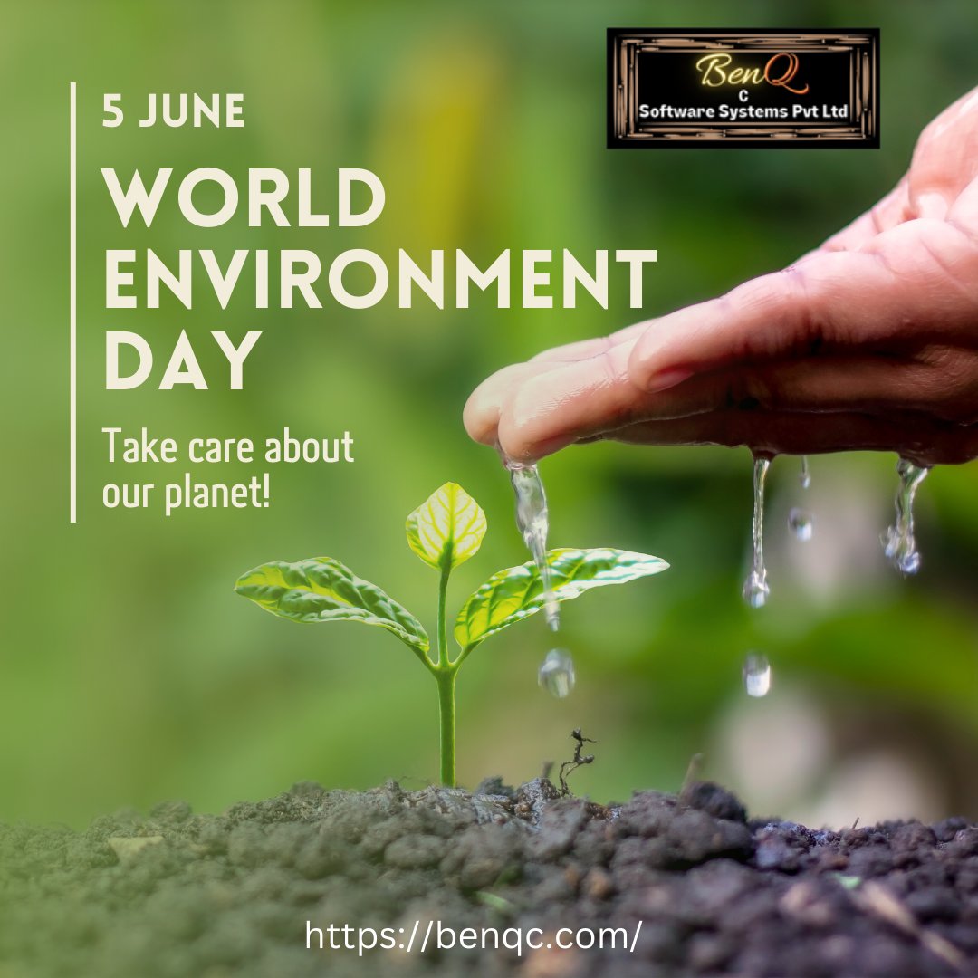 'Protecting our planet is not an option, it's our responsibility. Happy World Environment Day!'
#WorldEnvironmentDay #GoGreen #benqcsoftwaresystems #SustainabilityMatters #ProtectOurPlanet #ClimateActionNow #EnvironmentalAwareness #NatureConservation #GreenLiving #EcoFriendly