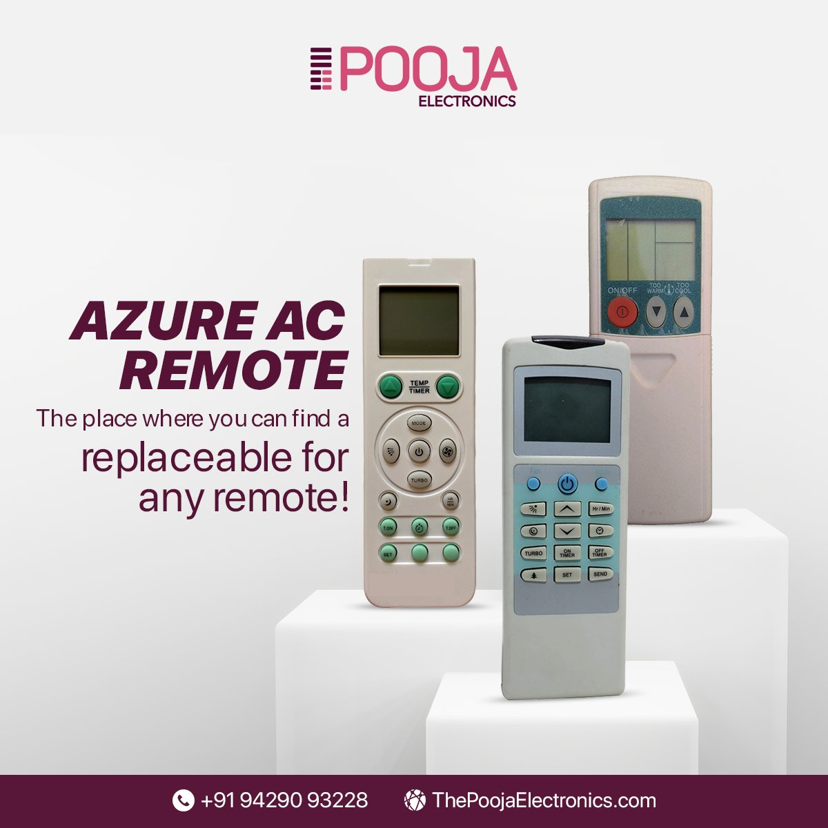 PoojaElectroni3's tweet image. Make every season comfortable with our versatile AC remote. From cooling to heating, our remote has you covered all year round! ❄️🔥.
.
#PoojaElectronics #mobileaccessories #tvremotecontrol #tvremote #CHECKLIST #Mastery #keyboardandmouse #mobileaccessoriesindia #gadgets #tvremote
