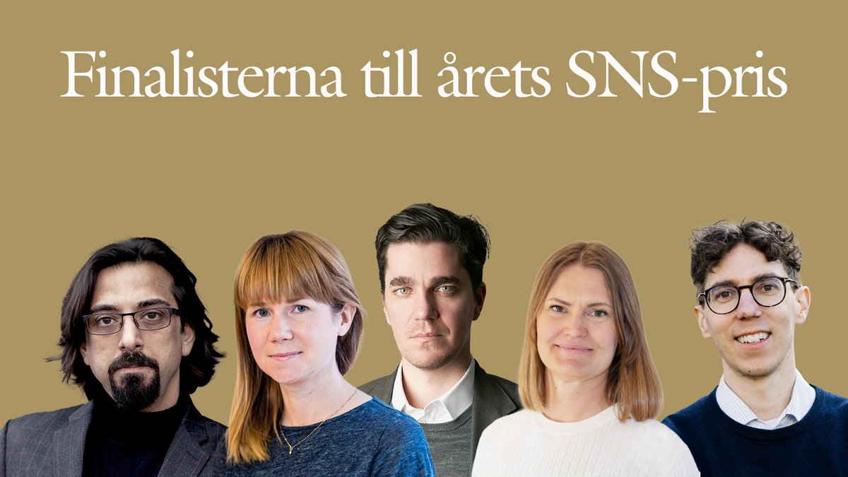 Nu är alla finalister till SNS-priset presenterade! 🎊

Pristagaren presenteras på torsdag i samband med SNS ordinarie förtroenderådsmöte. Priset är en del av SNS 75-årsjubileum som vi firar med en satsning på nyttiggörande av forskning. 

Läs mer på sns.se/om-sns/sns-pri…