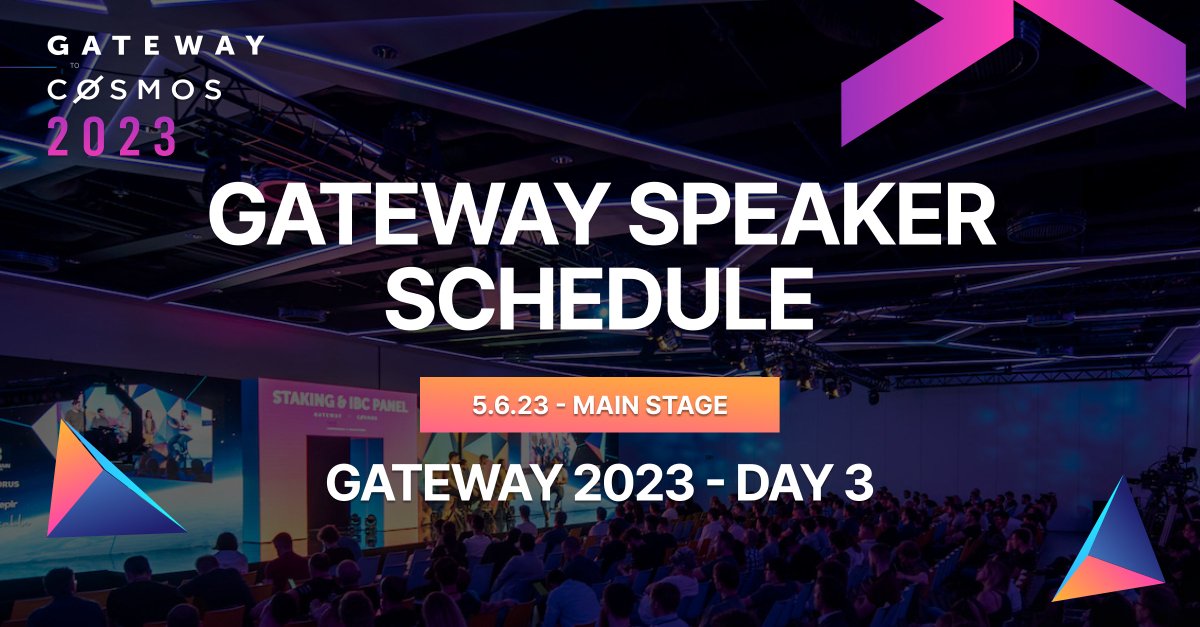 GM from Prague 👋 

Gateway Speaker Schedule for Today 🎉

📆 Saturday 5.6.23 - Main Stage

Check out the killer speaker lineup 👇🧵