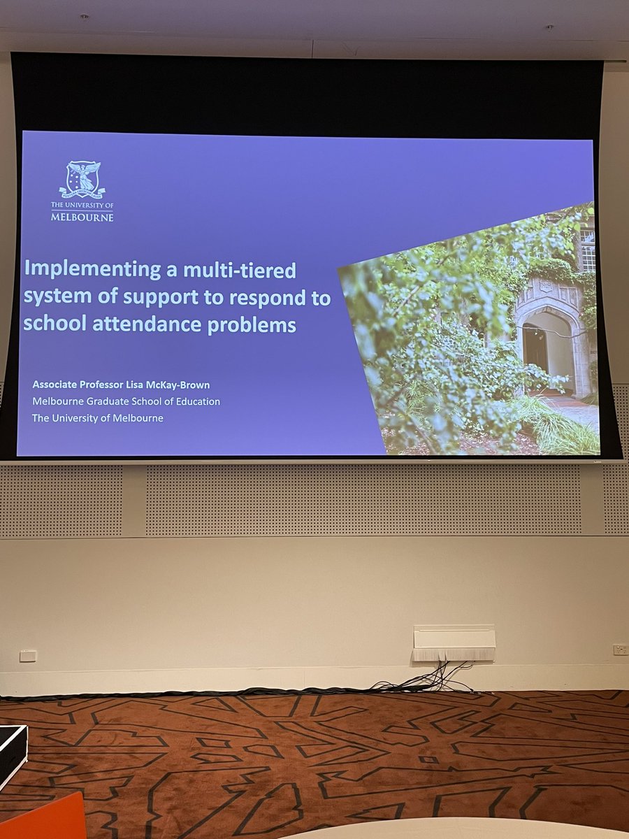 Thanks to @AcademyVIC for the opportunity to present about #mtss for school attendance problems at #eduvicprincipals23 today. @EduMelb @VicGovDE #attendance #mentalhealth #schoolavoidance