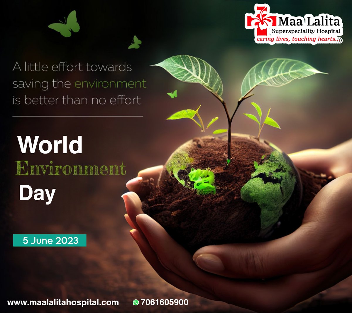 Let's cherish and protect our beloved planet for generations to come.
Wishing a Happy Environment Day to all.
#WorldEnvironmentDay #WorldEnvironmentDay2023 
#EnvironmentDay  #motherearth  #earth #maalalitahospital  #hospital #multispecialityhospital #Deoghar #Jharkhand