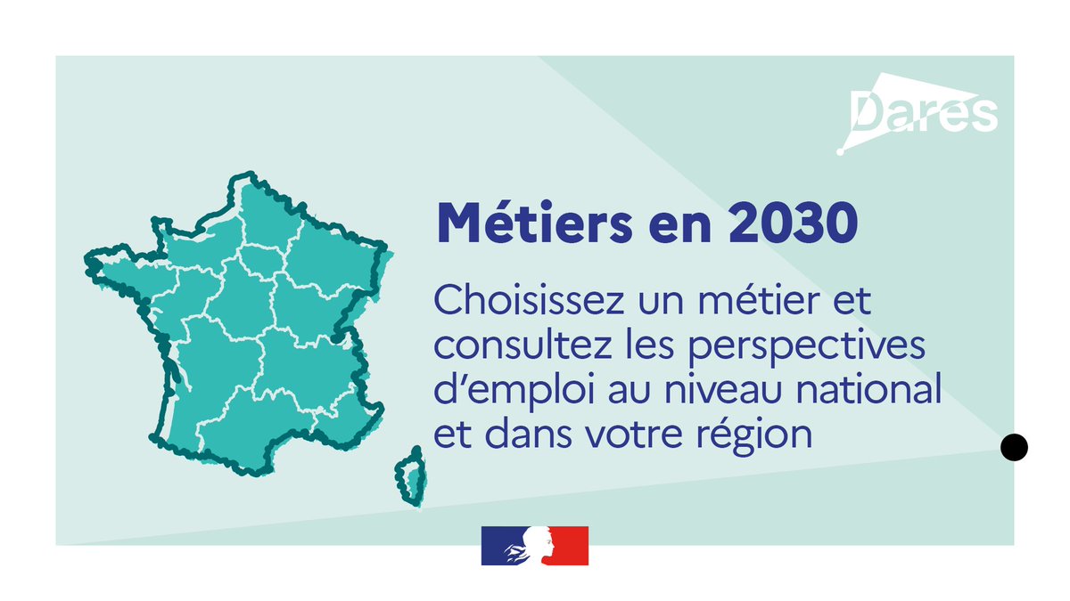 Dares_travail's tweet photo. #Métiers2030 | Quelles perspectives de #recrutement dans votre région ? Consultez la datavisualisation réalisée par la #Dares et @Strategie_gouv ⤵️ https://t.co/0tOSgYAXAL https://t.co/jYkWWIIGm0