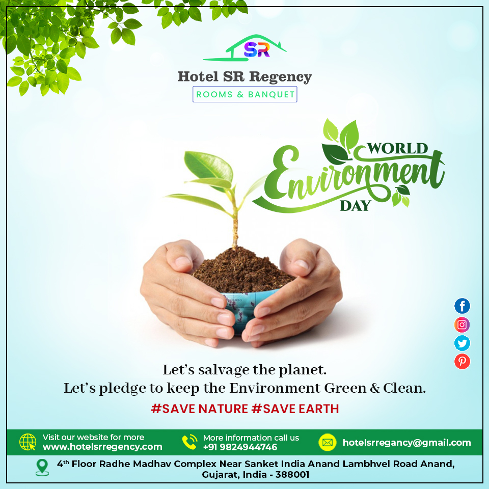hotelsrregency's tweet photo. The most Beautiful Scenery is the environment, so protect and conserve it to see it grow more and more. 🌍
Wishing you a very Happy World Environment Day.🌳💚 🌿

#worldenvironmentday #environment #nature #environmentday #gogreen #climatechange #earth #world #india #fornature https://t.co/t1U1zHsG3J