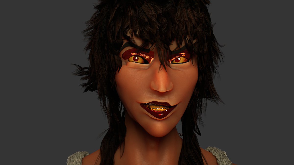 slvgf4thvr's tweet photo. CHARACTER UPDATE!! Top Left is most recent the others are texturing practice,,, i need to do the details of the face still but thats coming,,,, ;))
--
#blender #blender3d #character #characterdesign #originalcharacter #3dmodeling #3dart #wip https://t.co/3Zdkias9Lz