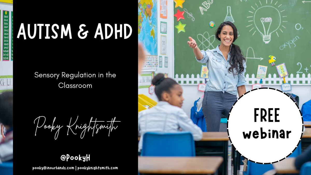 PookyH's tweet photo. SENSORY REGULATION

Join me for a free (and fabulous) webinar on June 22nd in partnership with @CreativeEdu (our family business) 

Register here: https://t.co/D31XfKAHYv

**Please share widely** https://t.co/oh51dRzYMR