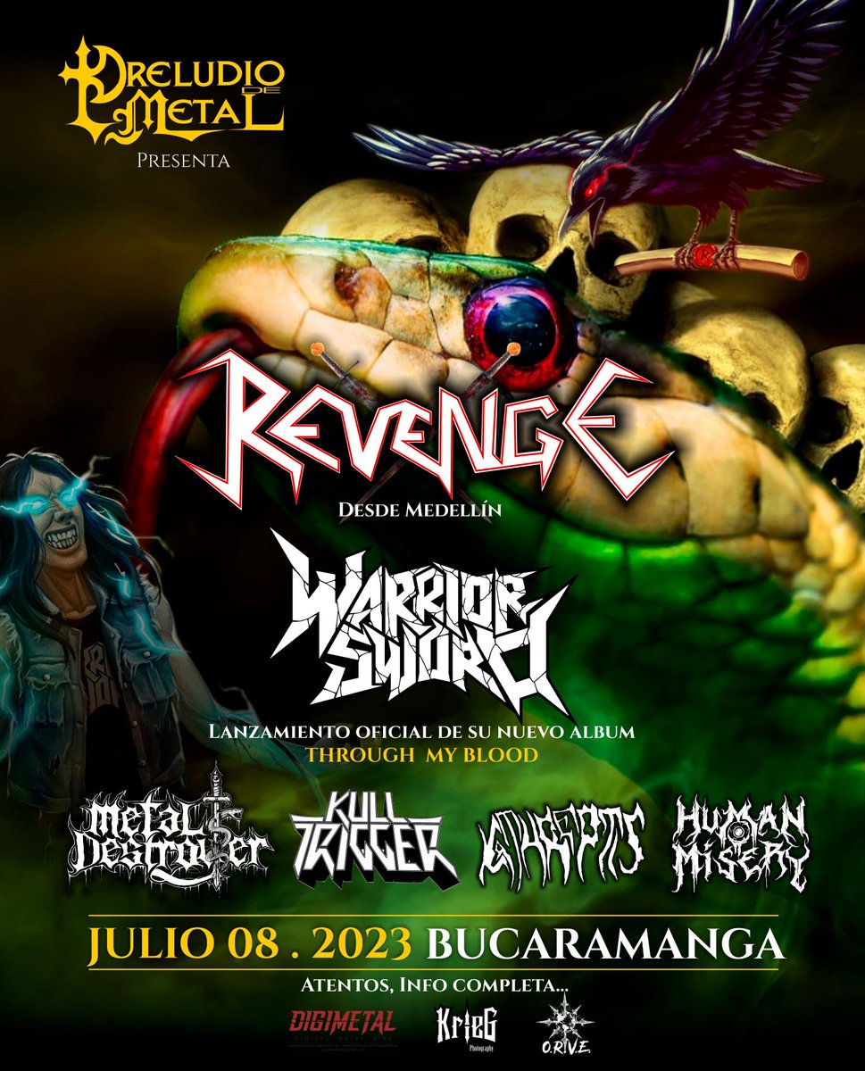 MetalDestroyerr's tweet image. Saludos maniacos, nos vemos este 8 de julio junto a un cartel brutal de Metal Colombiano.
Salud!!!

Síguenos para más información
linktr.ee/metaldestroyer