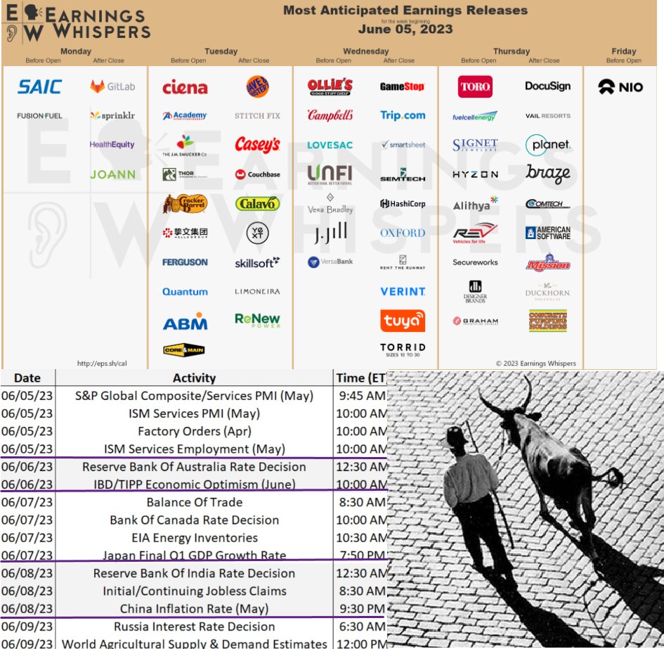 Earnings and Economic Calendar for the week