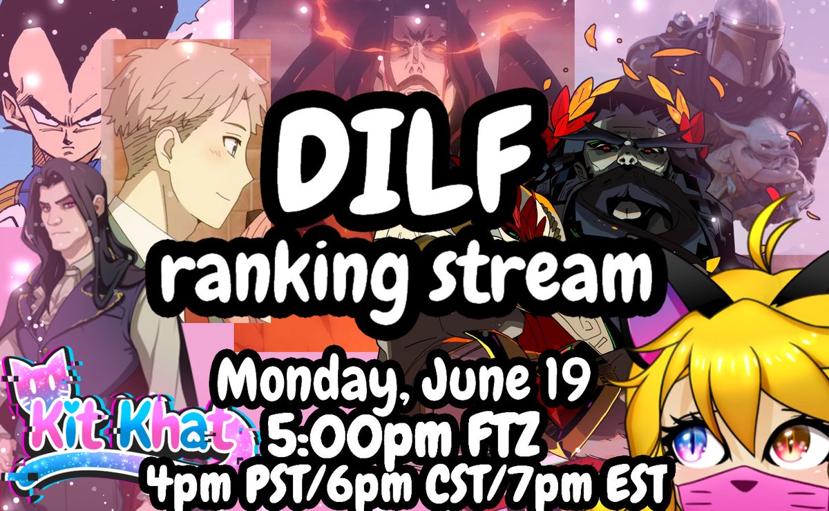 We made it to our next follower goal! Which means...

✨ 𝗗𝗜𝗟𝗙 𝗥𝗮𝗻𝗸𝗶𝗻𝗴 𝘀𝘁𝗿𝗲𝗮𝗺~! ✨

On June 19th I will be going through a long list of DILFs, and I'll be categorizing them!

I'm SOOO excited~! 💖💙

☆#Vtuber #ENVtuber #VTuberUprising #VTubersAreStillWatching ☆