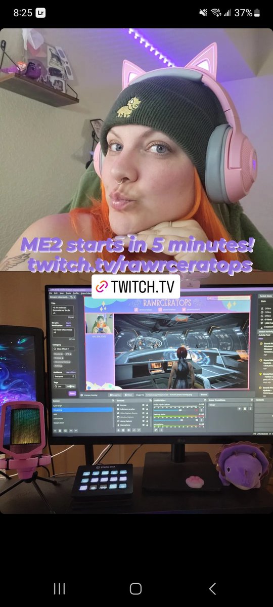 rawrceratop5's tweet photo. Starting soon! 
https://t.co/f9ilWd6txL 
#MassEffect #smallstreamer #twitchstreamer https://t.co/x3UTxwXSzC