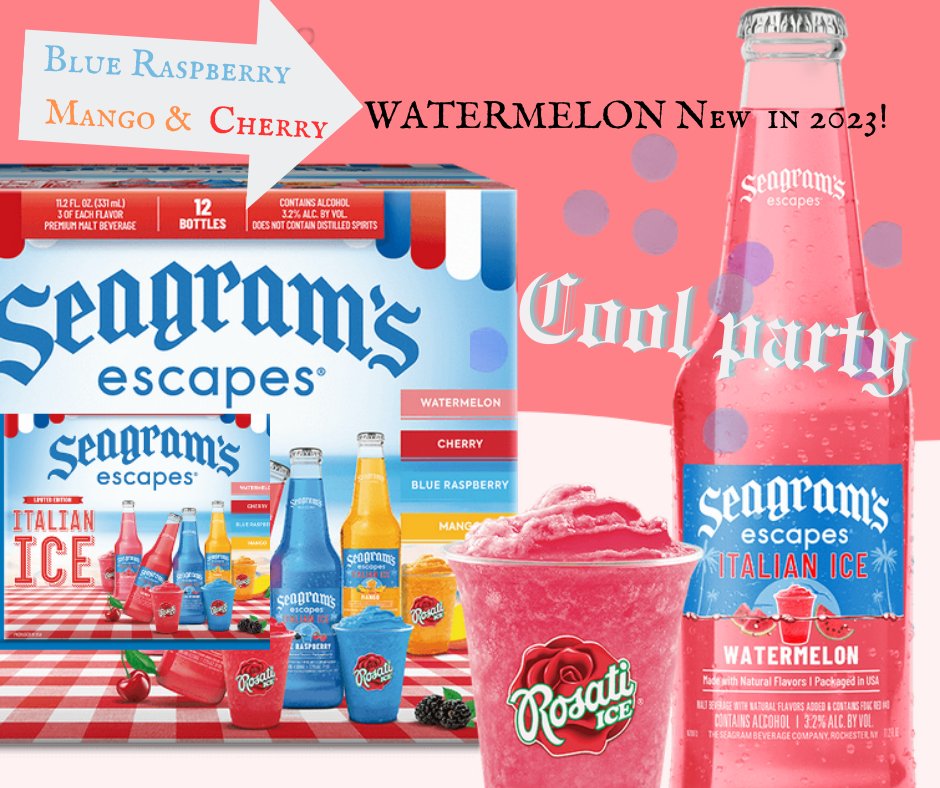 Rosati_Ice's tweet photo. New for 2023 - Watermelon Italian Ice @SeagramsEscapes  #watermelon #Italianice #americasfirstworldsbestitalianice https://t.co/L4FtFOTqHz