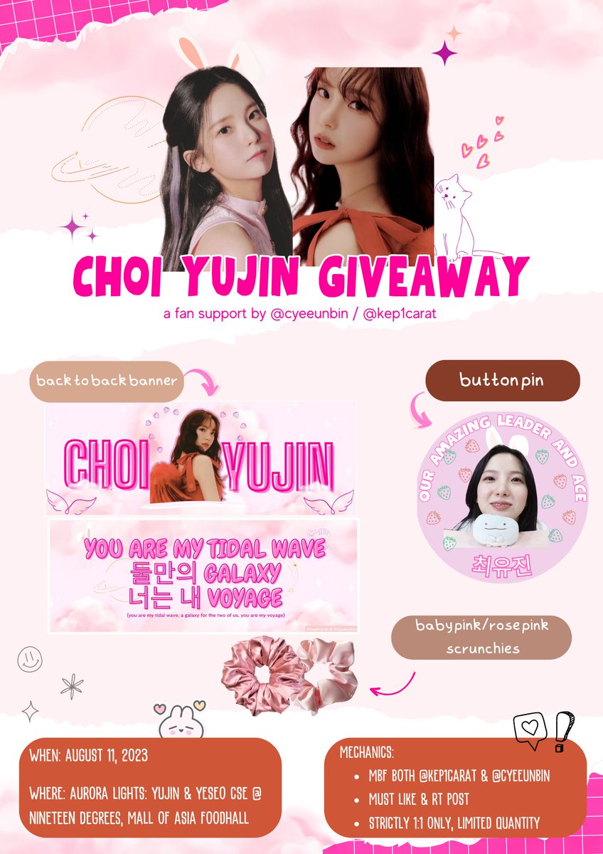 kep1carat's tweet photo. CHOI YUJIN FAN SUPPORT for THE SUPERSTAGE BY K-POP IN MANILA by @kep1carat &amp; @cyeeunbin 

— 1:1 ratio
— limited qty  
— see photo for mechanics 
— exact time: tba 
#KEP1ER #CHOI_YUJIN #YUJIN #최유진 #TheSuperStageByKpopInManila https://t.co/jOVFmx5UVO