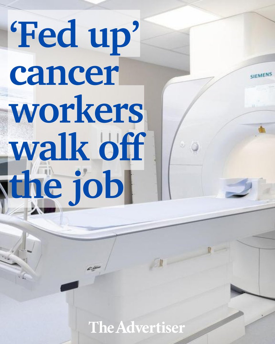 theTiser's tweet photo. Dozens of radiation therapists who provide lifesaving cancer treatments are striking today in a row over pay and conditions. #theAdvertiser https://t.co/feWBQxBJZ7 https://t.co/ZvePCzwByG