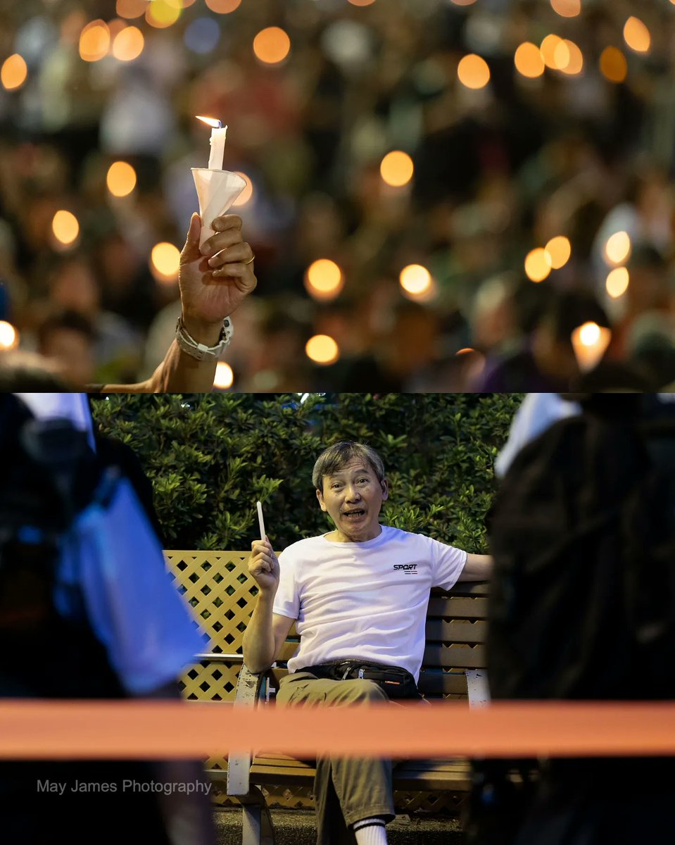 A view between 2019 &amp; 2023 on June 4. #HongKong has been commemorating the #TiananmenSquareMassacre for decades.  However, 23 were arrested last night over candles, clothes &amp; slogans associated with #June4 remembrance. Even a car with "8964" license plate was towed away.