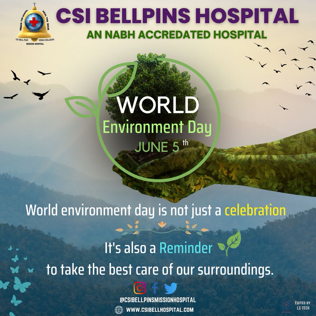 World environment day #5thjune2023
#bell #hospital #tirunelveli #WorldEnvironmentDay #takecareofourenvironment #saveenvironment