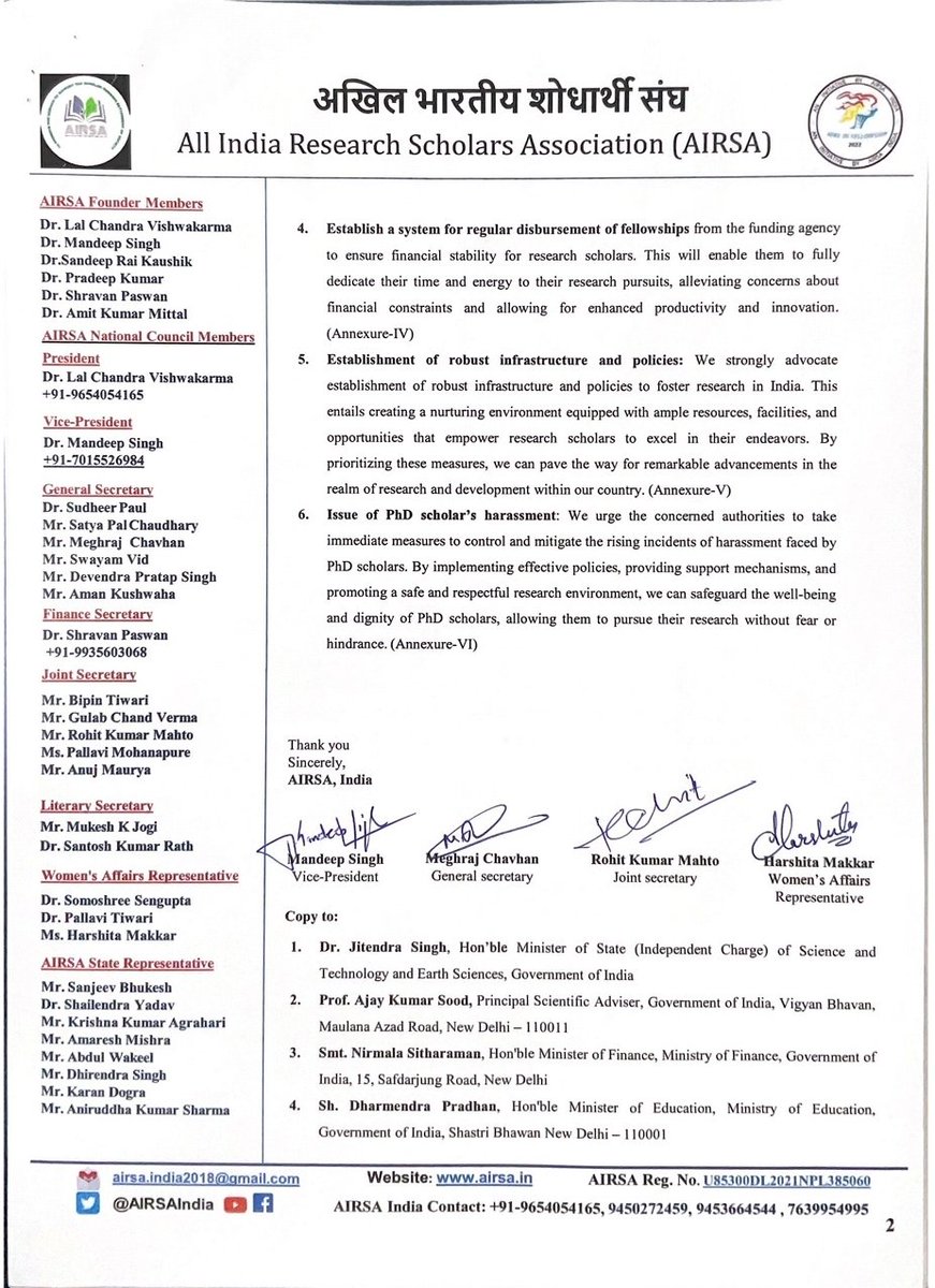 All India Research Scholars Association tweet media