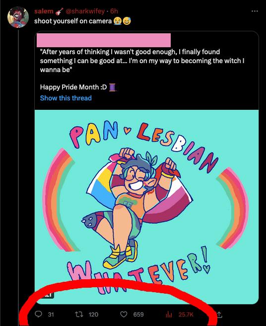 Twitter discourse keeps claiming, ad nauseam, that mspec lesbians, bi lesbians, and pan lesbians 'harm' fellow lesbian and mspec folks. Without anything to actually show said harm.

There is harm, yes, but it is AGAINST mspec lesbians. Perpetrated by those harassing them.