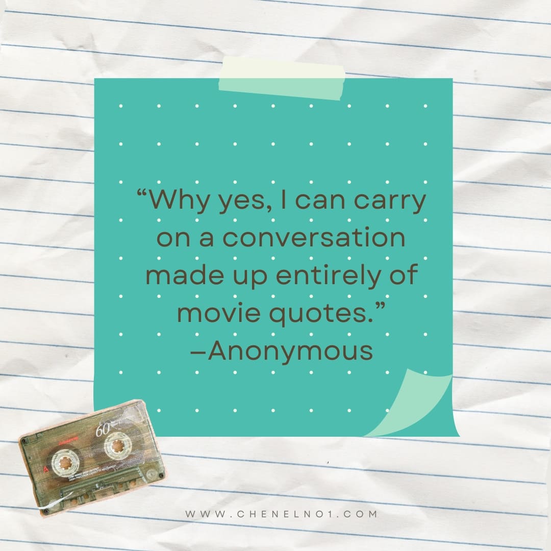 Chenel_No1's tweet photo. This is really so much fun to do. I like to do this with song lyrics too.
.
.
.
.
.
#chenelno1 #conversation #moviequotes #quoteoftheday2023 #funtalks https://t.co/vifbj4WzE8
