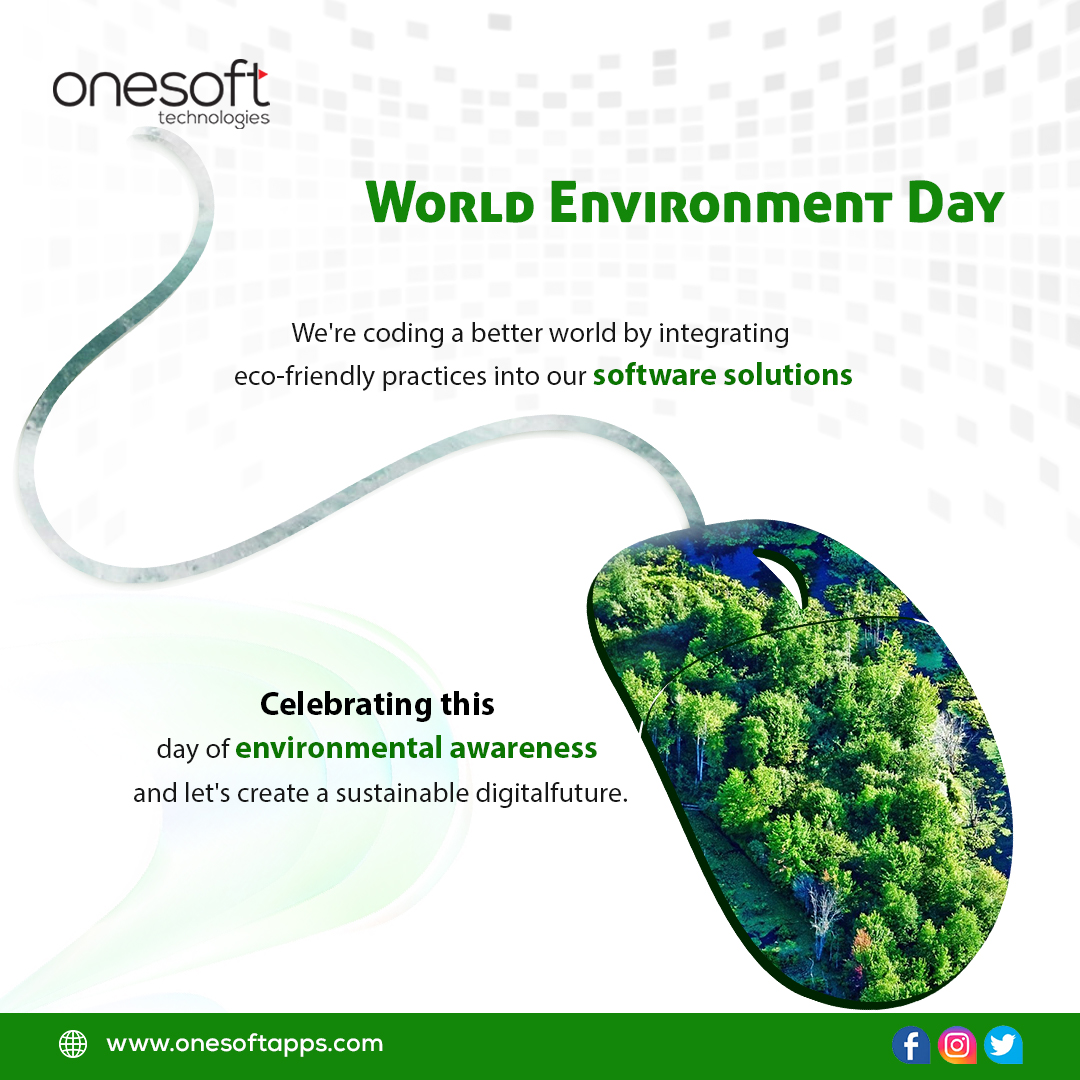 OnesoftT's tweet photo. Happy World Environment Day! 🌍💻

#enviornmentdayspcl #enviornmentdayjune #worldenvironmentday #mondayvibes #love #community #UAE #WorldEnvironmentDay #SoftwareForGood #WorldEnvironmentDay https://t.co/UGGZ6bwXqC