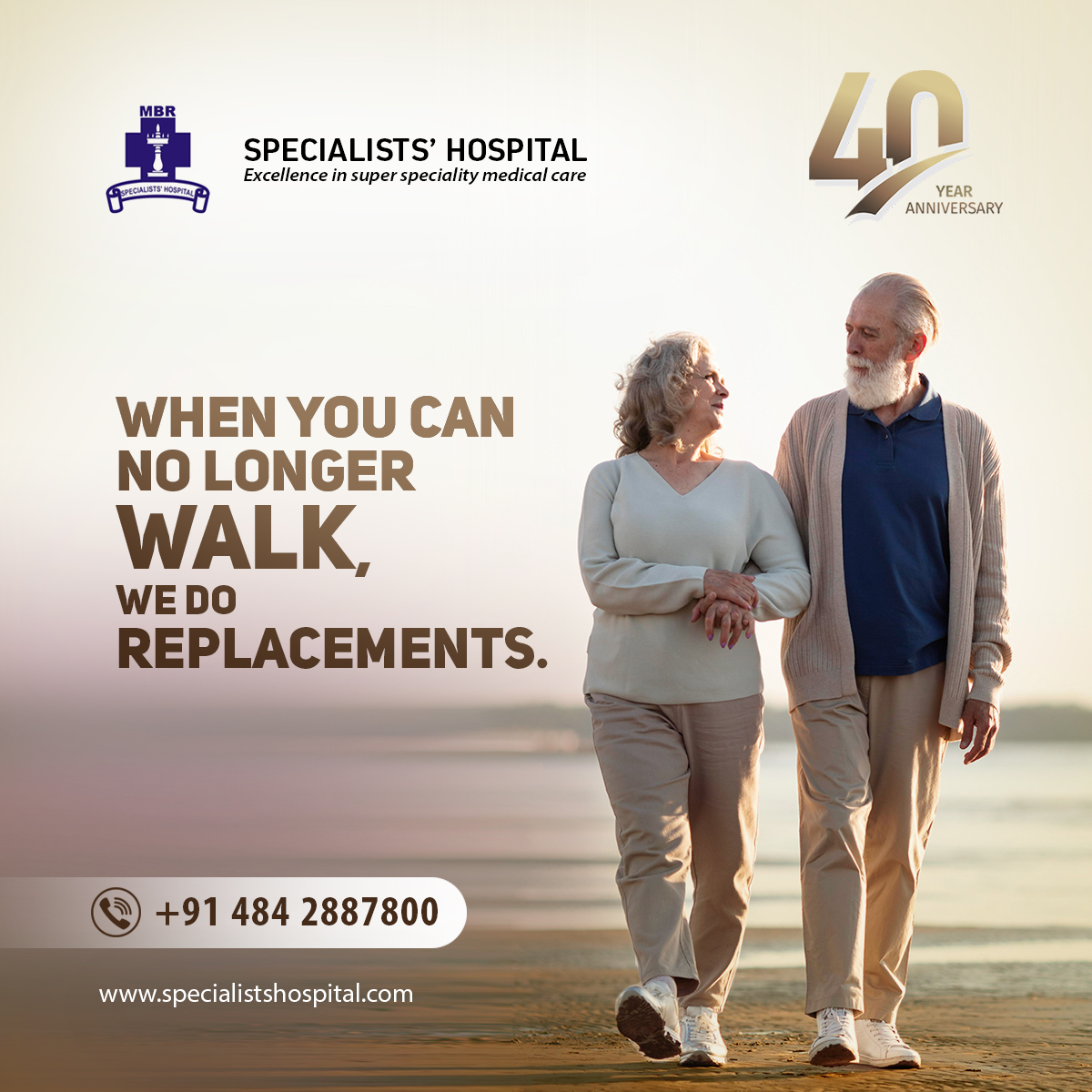 Knee replacement is a life changing solution relieves patients of pain and improves the quality of life. Replace the knee and you can replace the agony.

#orthopaedicspecialist #orthopaedics #orthopaedicsurgery #arthroscopy #medicine #kneeinjuries #besthospital #osteoarthritis