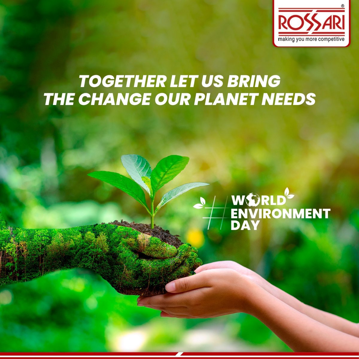 It's time to move above and beyond words to safeguard our #planet. This #WorldEnvironmentDay, let's empower our planet by embracing #sustainable choices that #nurture sustainable #growth.
#rossari #biotechsolutions #chemcial #enviorment #biotech #greensolutions #sustainability