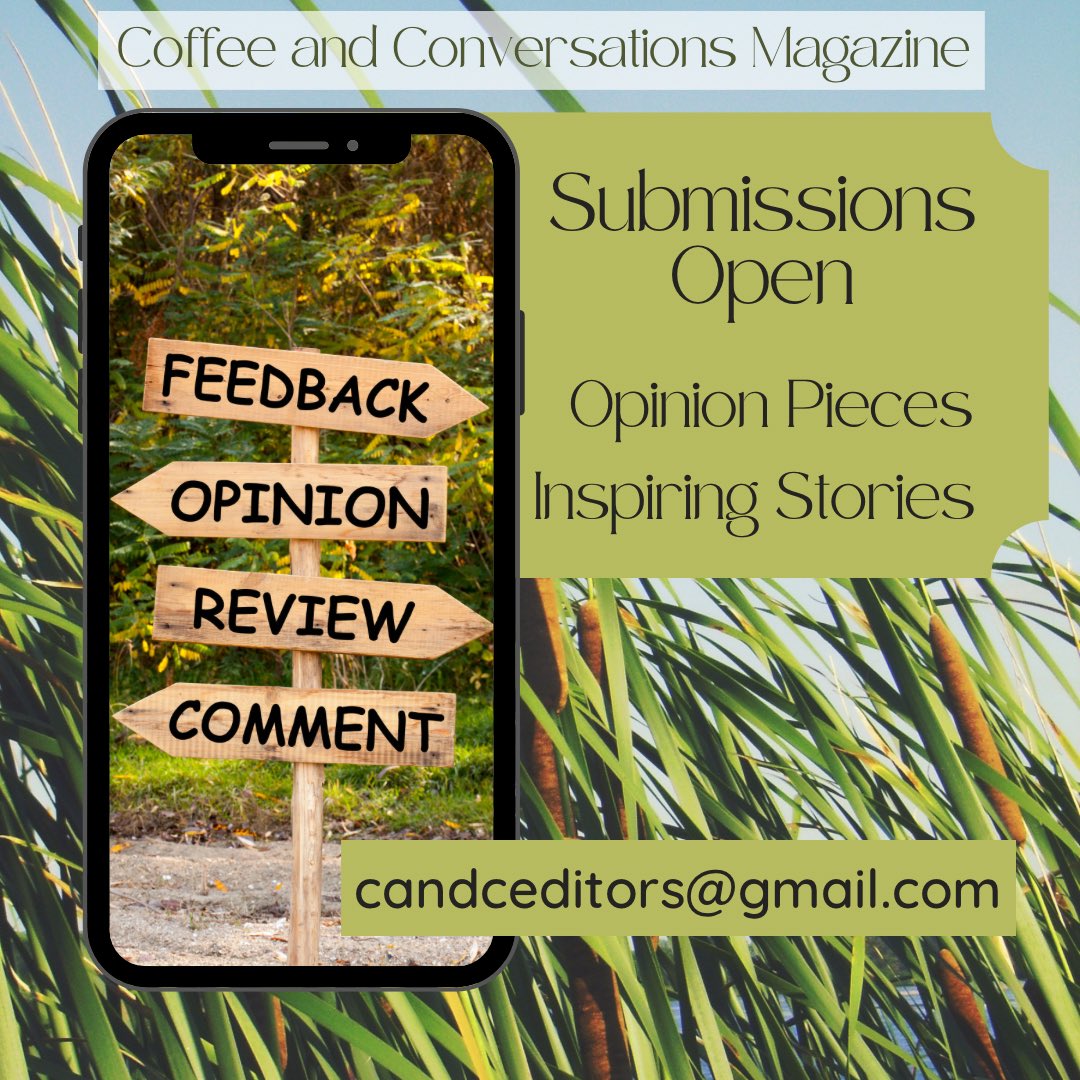 #submissionsopen 
We welcome opinion articles on most subjects.

We love interviews with change makers, inspiring people & folks who generally work on making this 🌎 a better place.

Read our “Conversation” pieces to know more about what we like. 

➡️ coffeeandconversations.in/submission-gui…